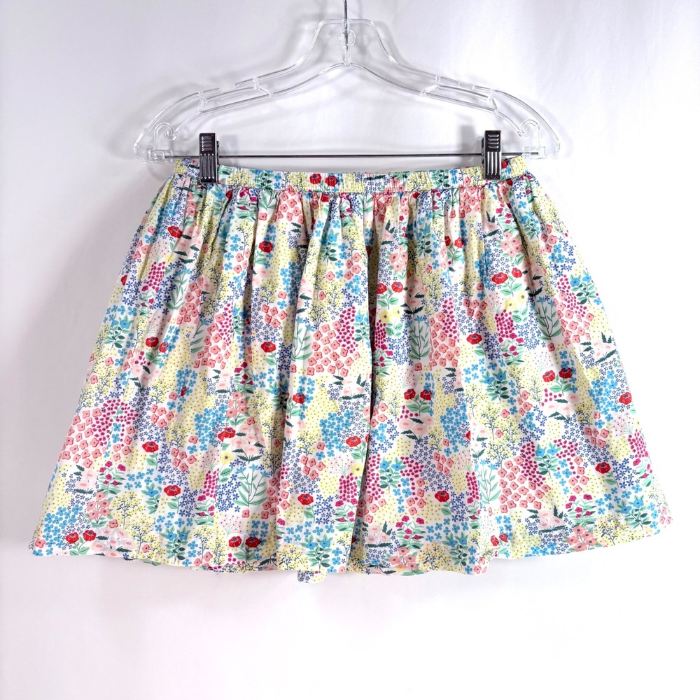 Gymboree Girls Skirt Multicolor Floral Print Elastic Waist XL 14